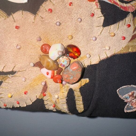 mary frances beaded shoulder bag #729 with semi precious stones - Picture 6 of 9